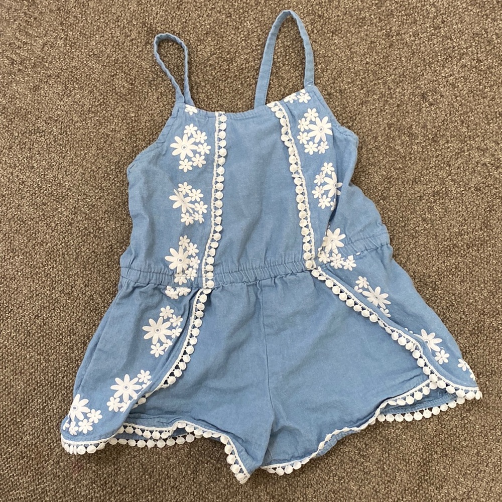 Girl Jean romper size 4
